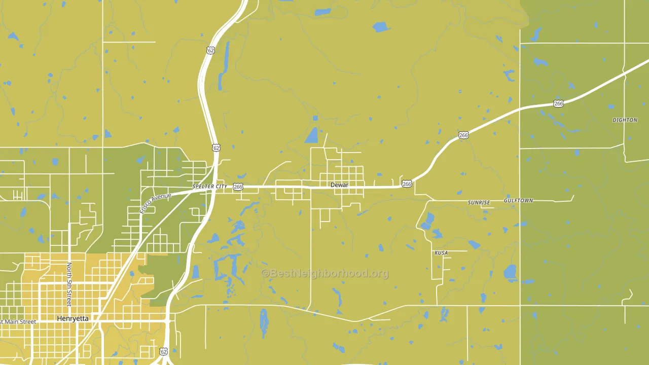 74431, OK block-group voter-turnout map