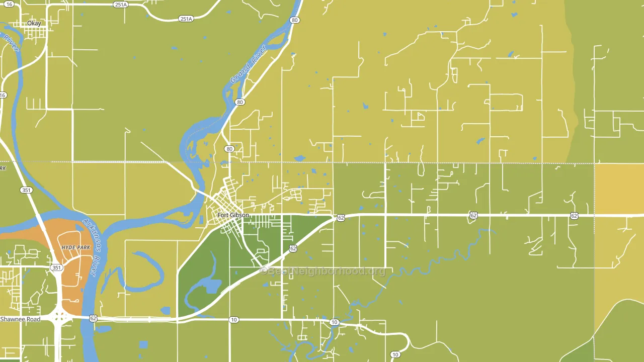 74434, OK block-group voter-turnout map