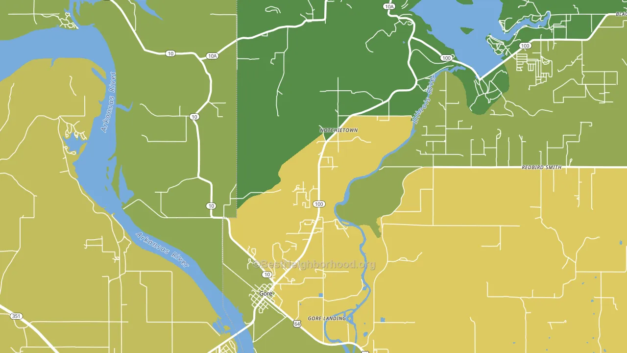 74435, OK block-group voter-turnout map