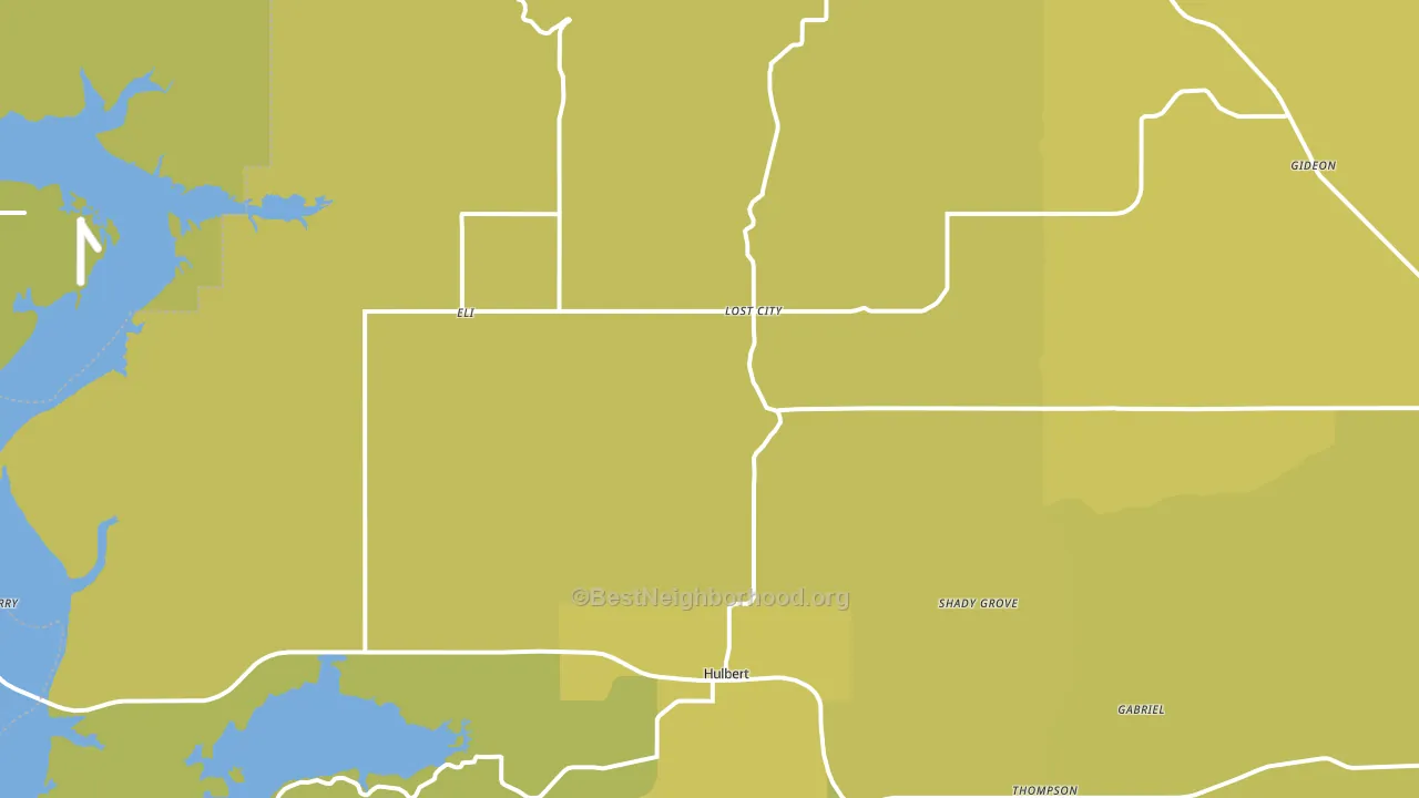 74441, OK block-group voter-turnout map