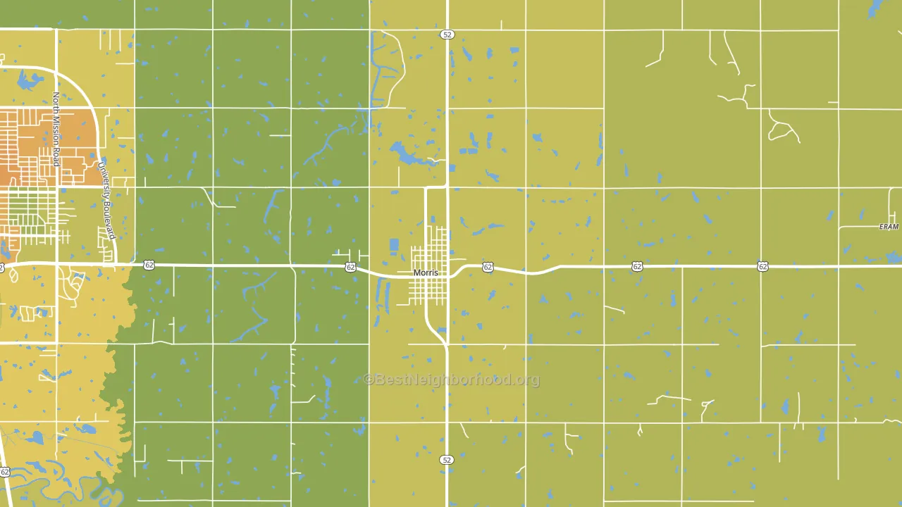 74445, OK block-group voter-turnout map