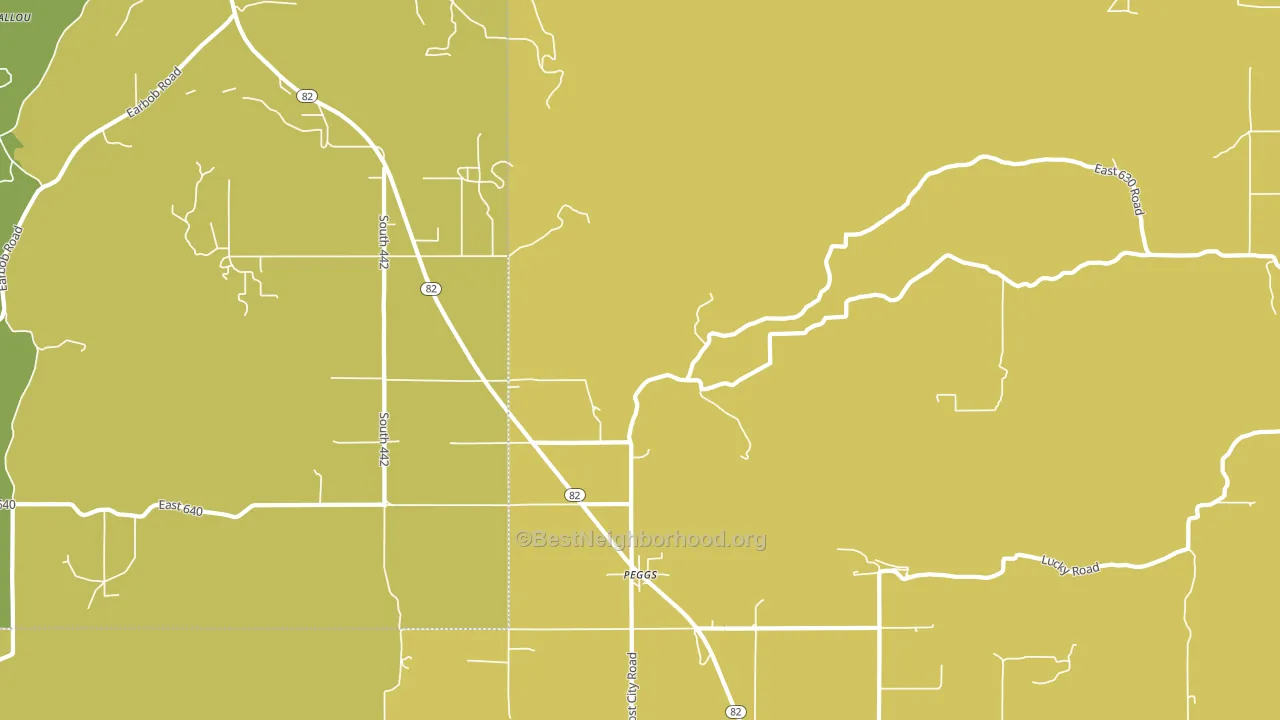 74452, OK block-group voter-turnout map
