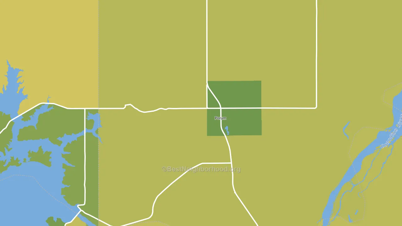 74455, OK block-group voter-turnout map