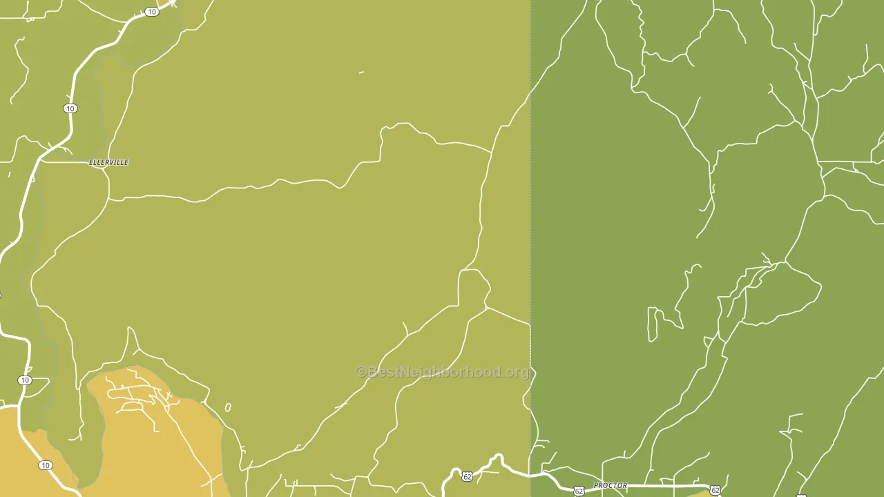 74457, OK block-group voter-turnout map