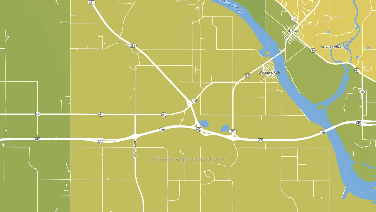 74470, OK block-group voter-turnout map