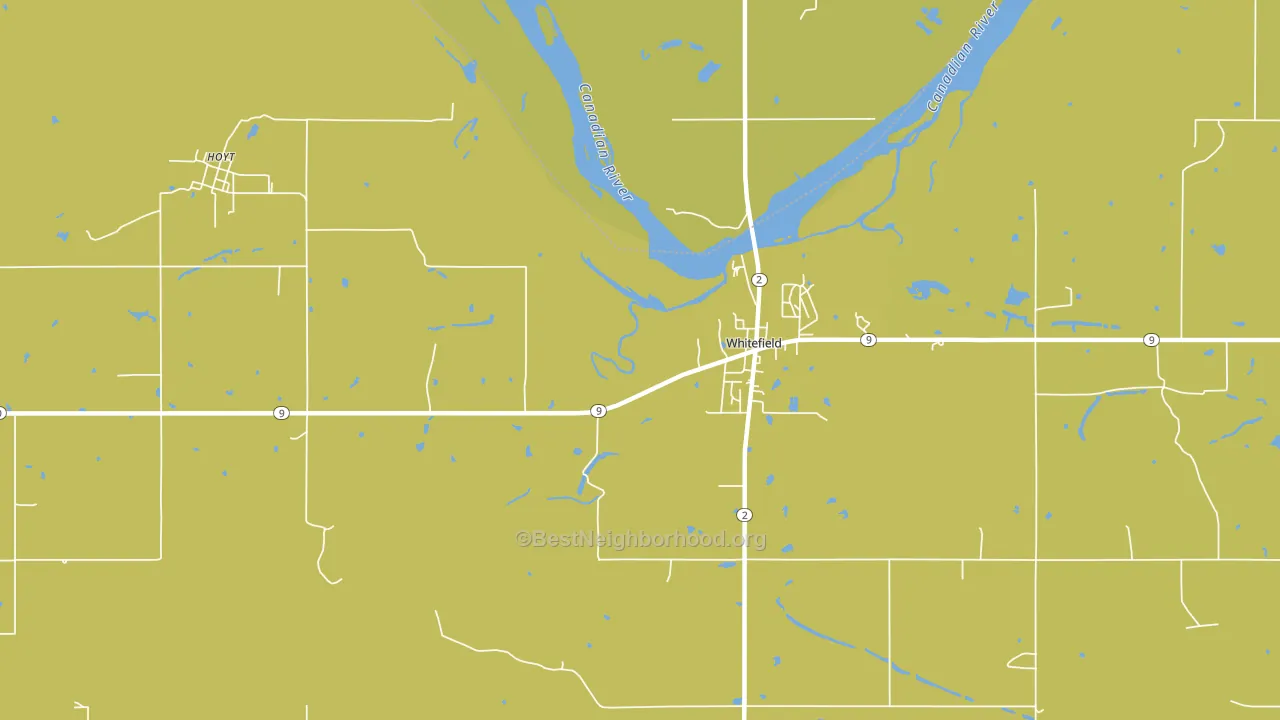 74472, OK block-group voter-turnout map