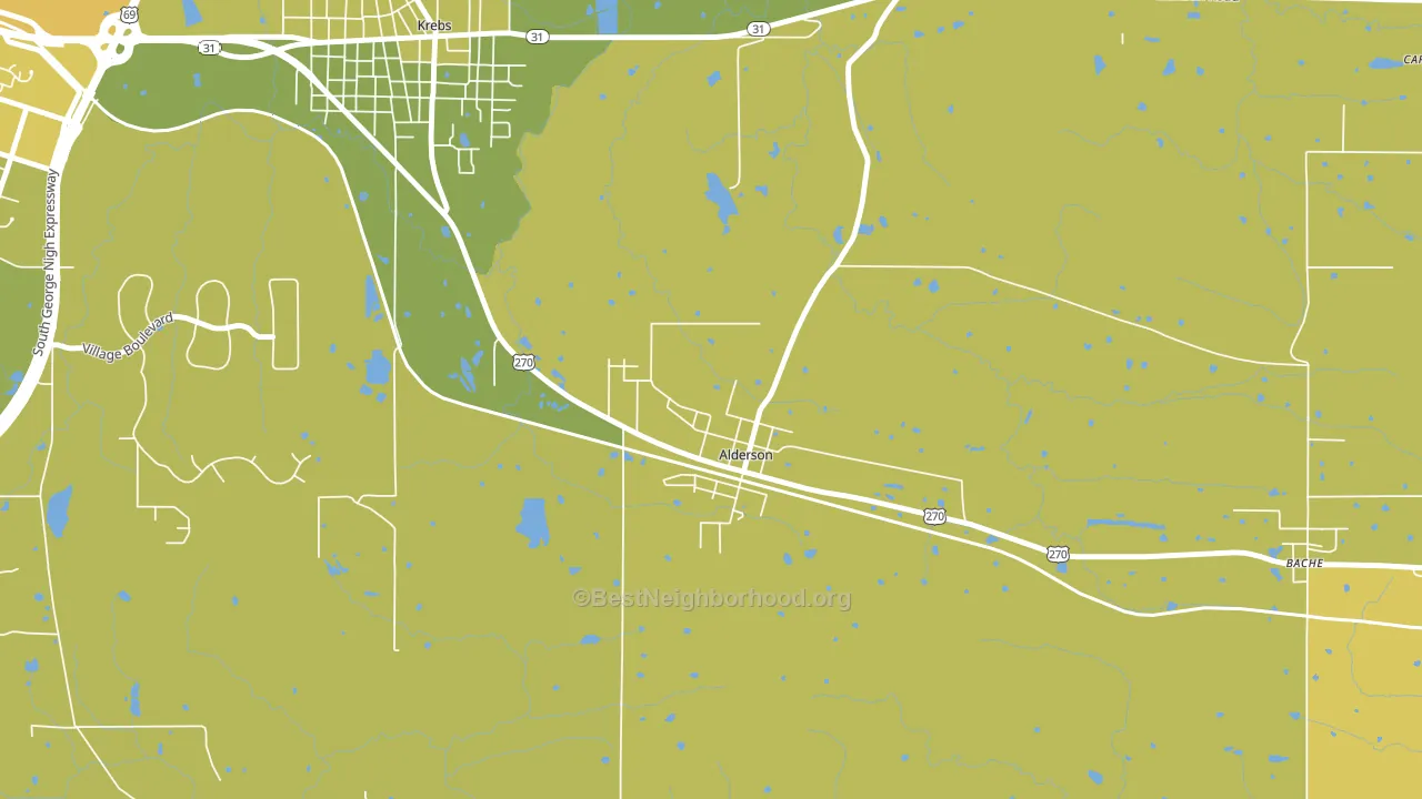 74522, OK block-group voter-turnout map