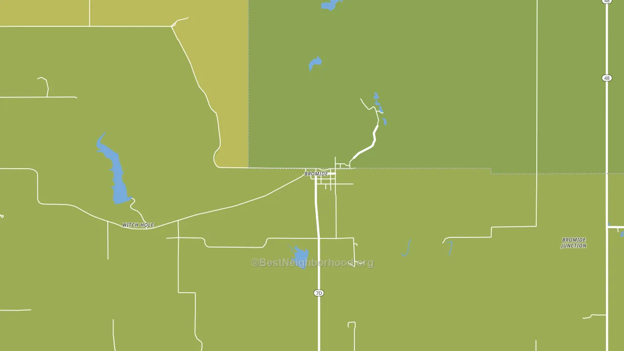 74530, OK block-group voter-turnout map