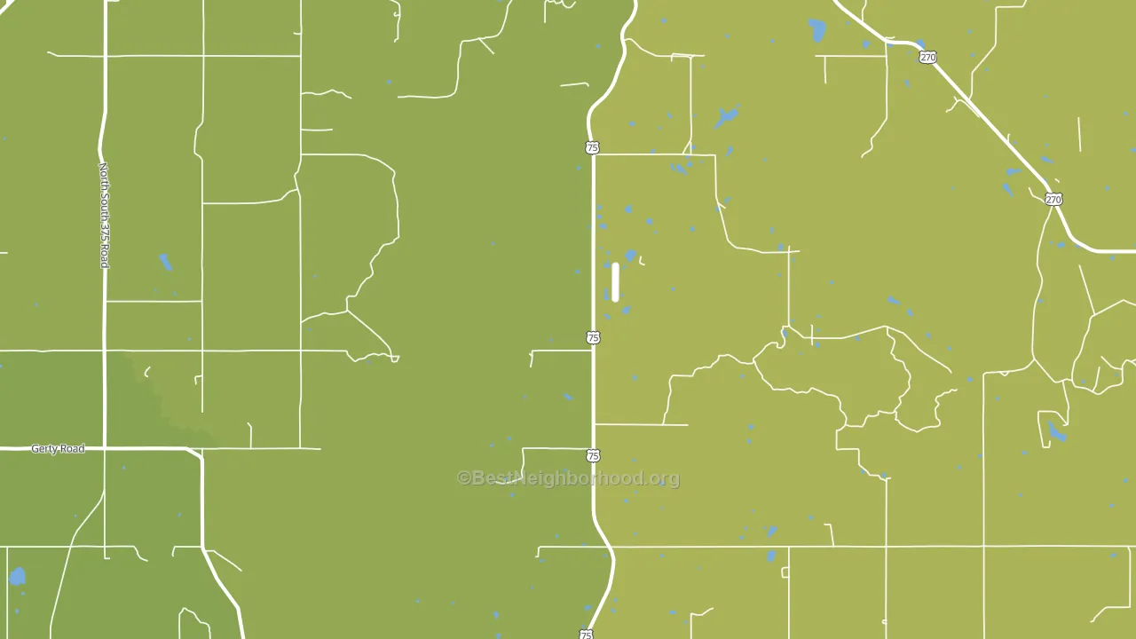 74531, OK block-group voter-turnout map