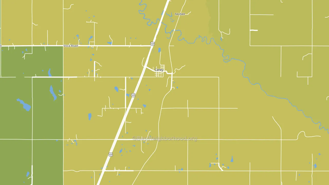 74533, OK block-group voter-turnout map