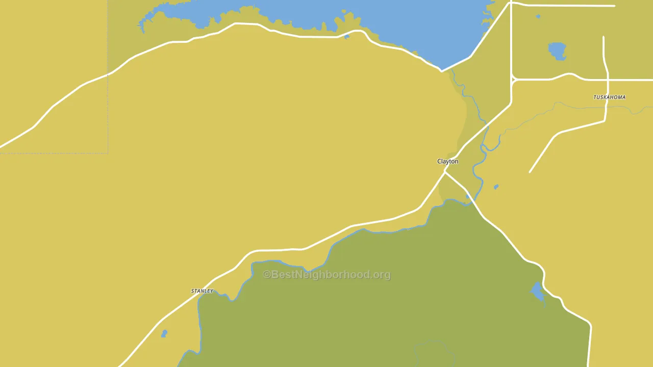 74536, OK block-group voter-turnout map