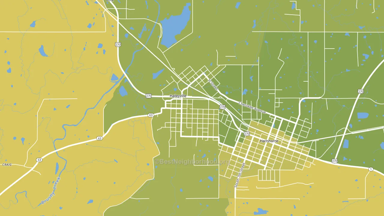 74546, OK block-group voter-turnout map
