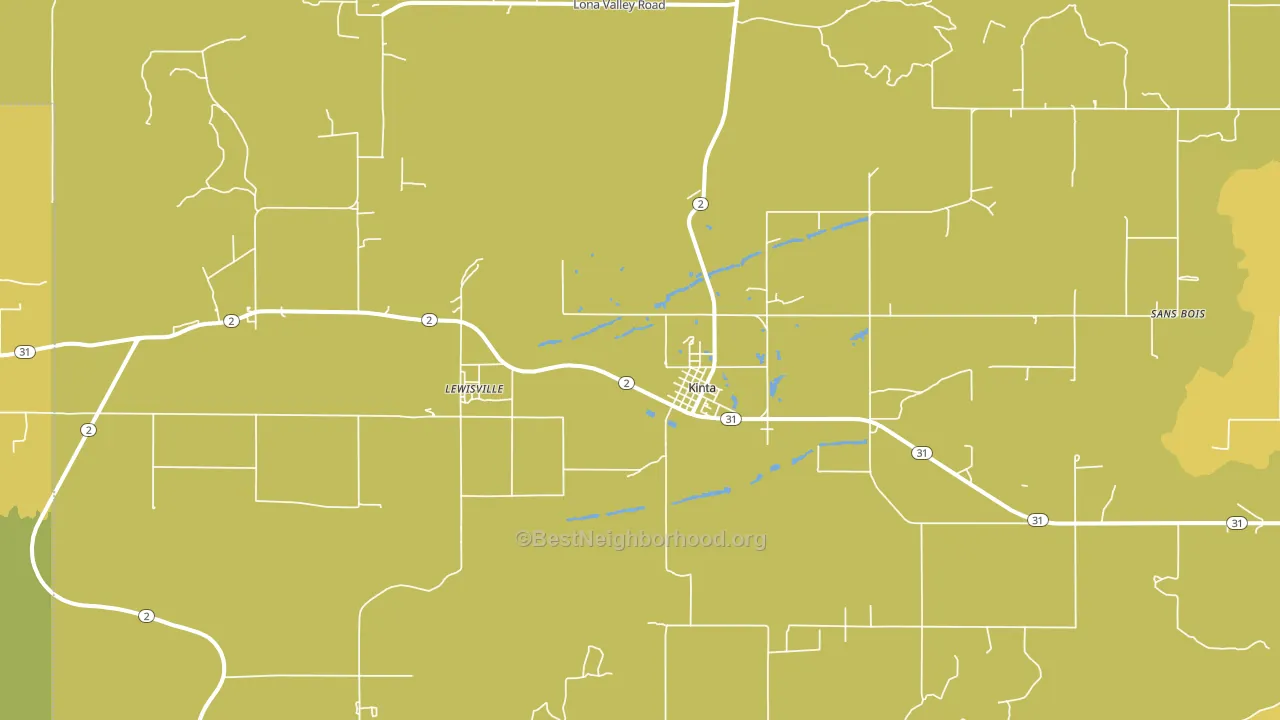 74552, OK block-group voter-turnout map