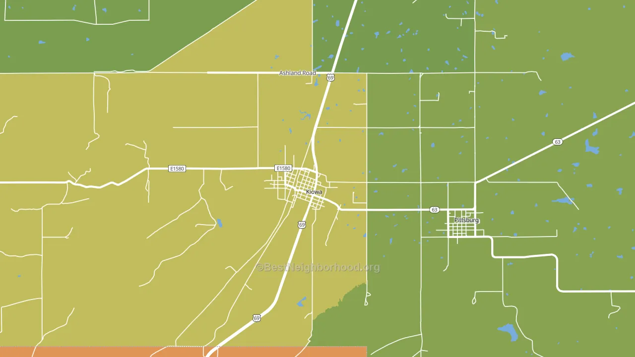 74553, OK block-group voter-turnout map