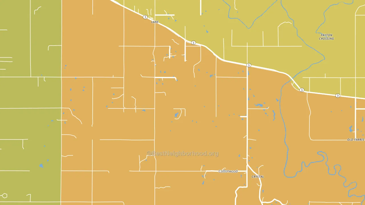 74555, OK block-group voter-turnout map