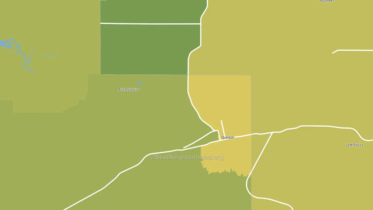 74561, OK block-group voter-turnout map