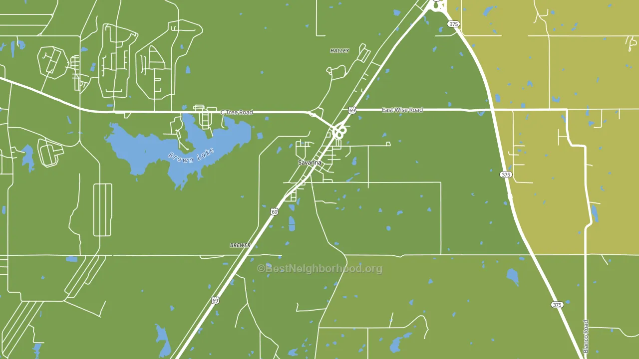 74565, OK block-group voter-turnout map