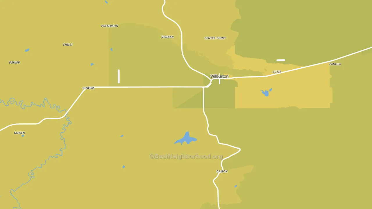 74578, OK block-group voter-turnout map