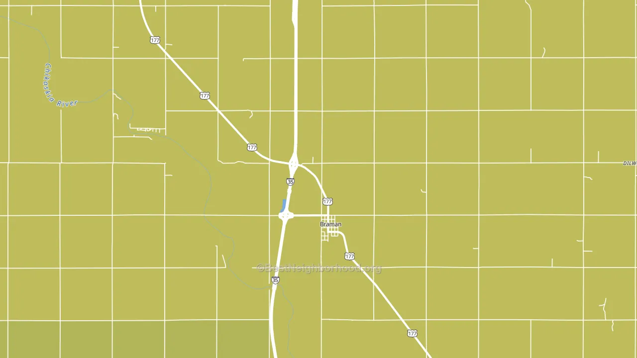 74632, OK block-group voter-turnout map
