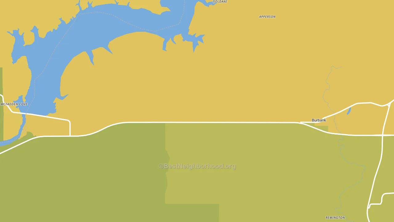 74633, OK block-group voter-turnout map