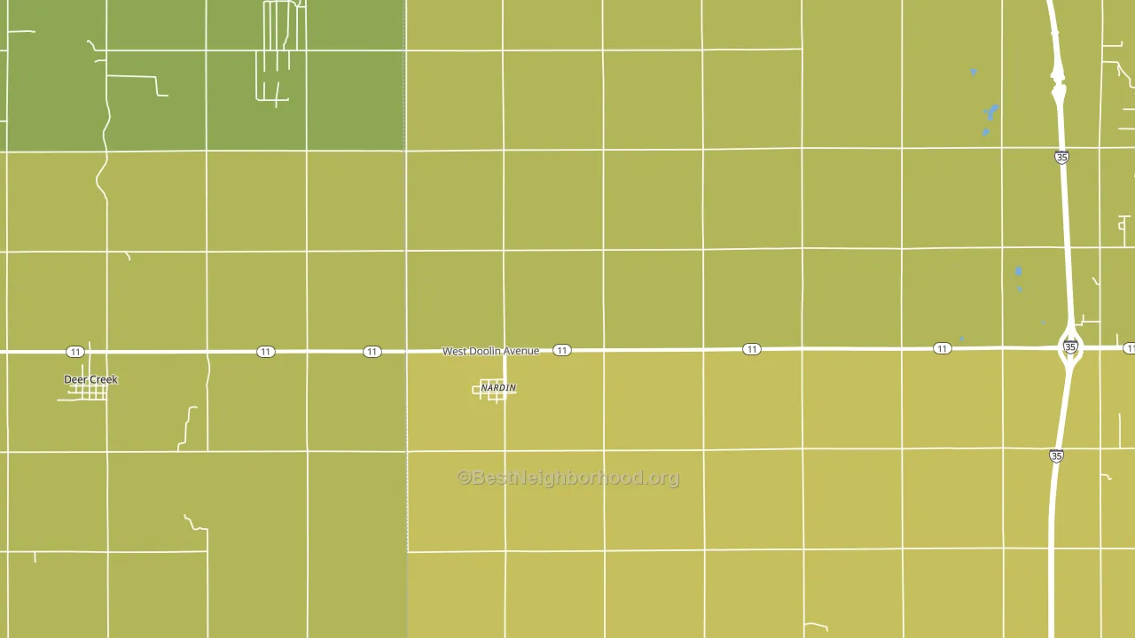 74646, OK block-group voter-turnout map