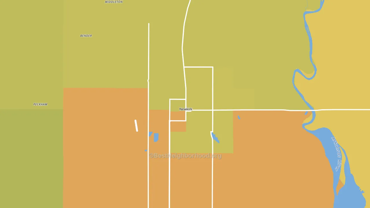 74647, OK block-group voter-turnout map