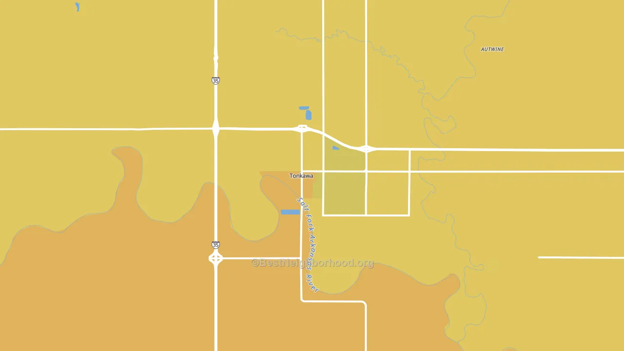 74653, OK block-group voter-turnout map