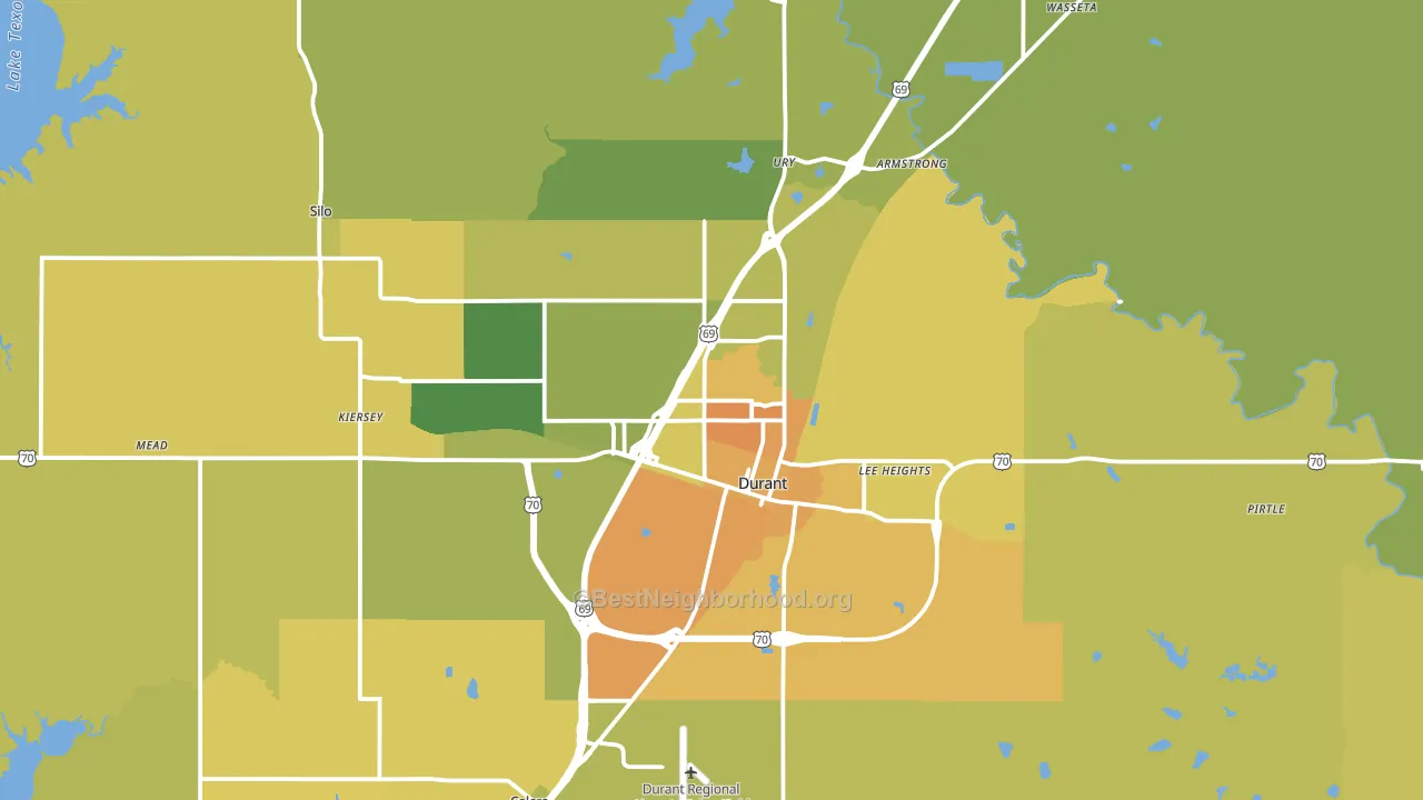 74701, OK block-group voter-turnout map