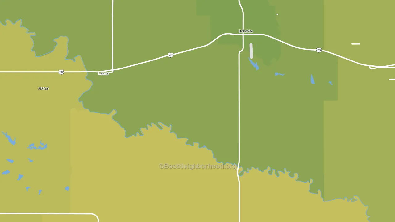 74726, OK block-group voter-turnout map