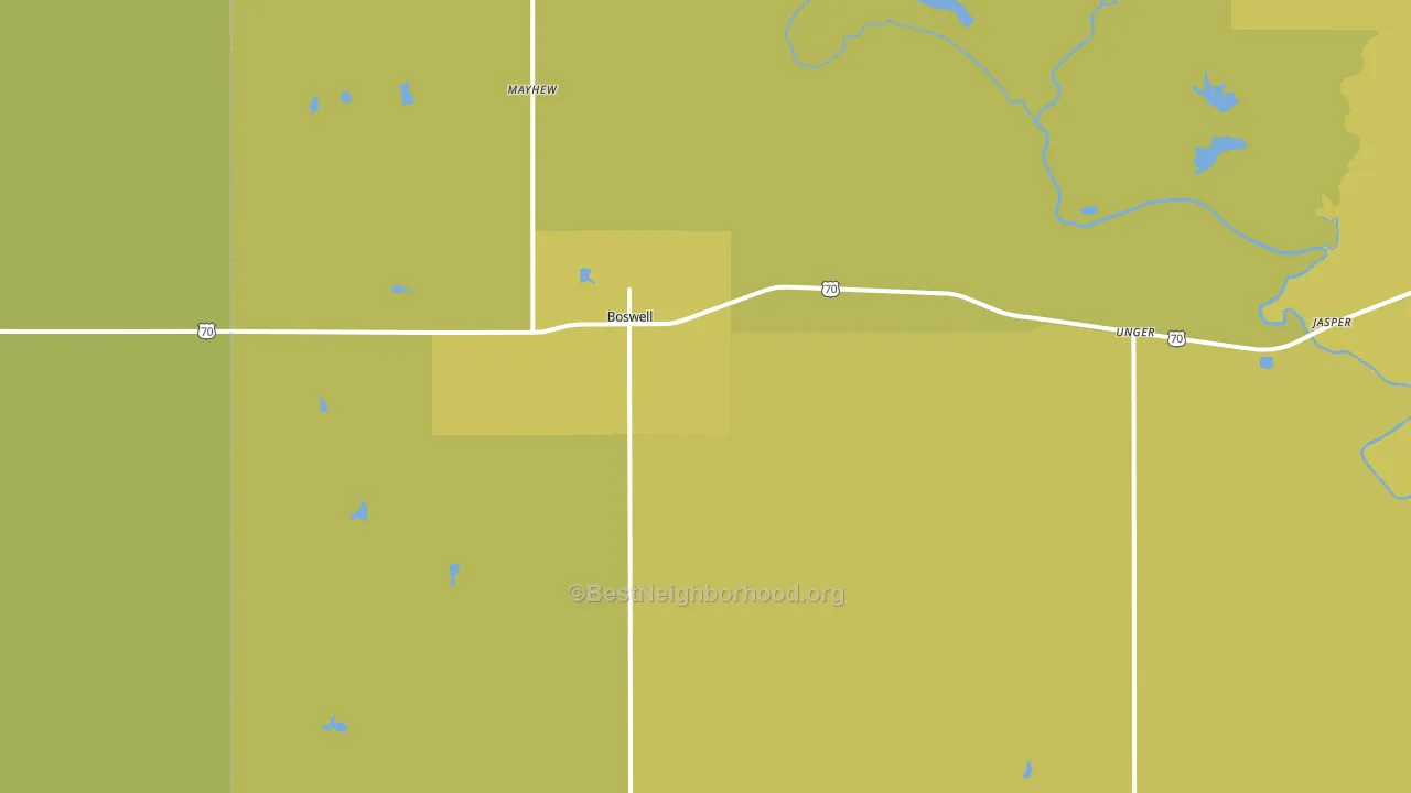 74727, OK block-group voter-turnout map