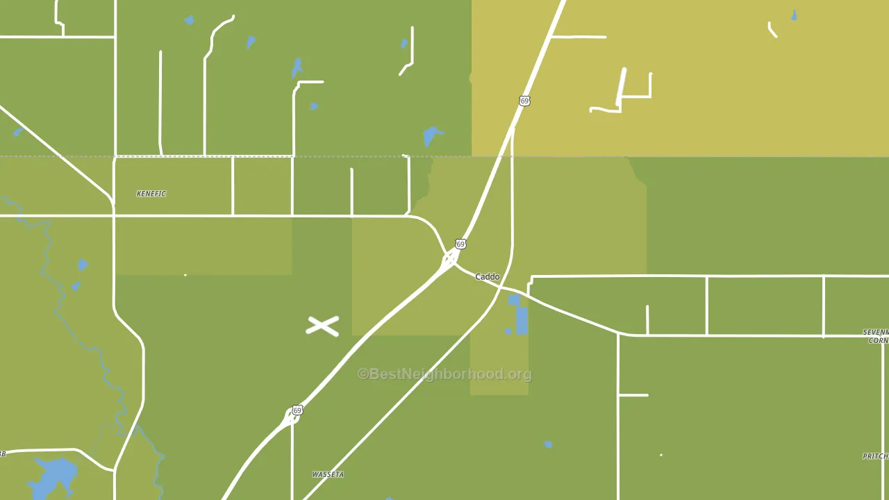 74729, OK block-group voter-turnout map