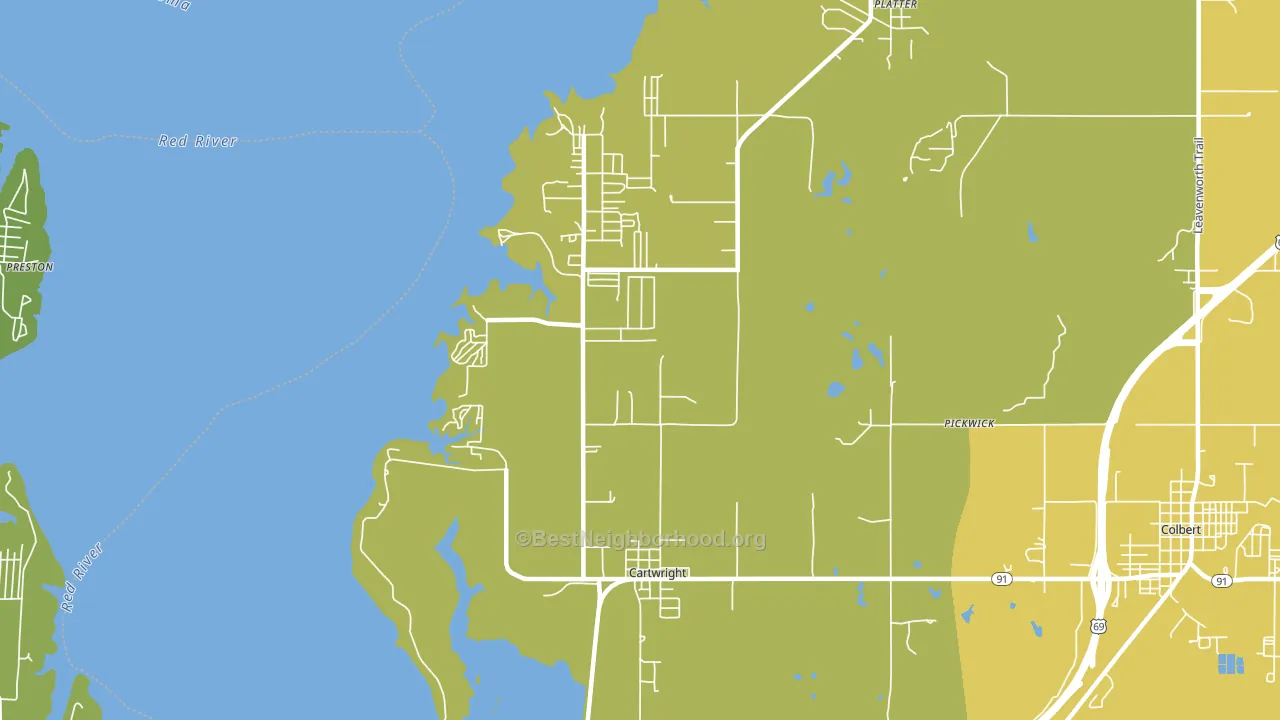 74731, OK block-group voter-turnout map