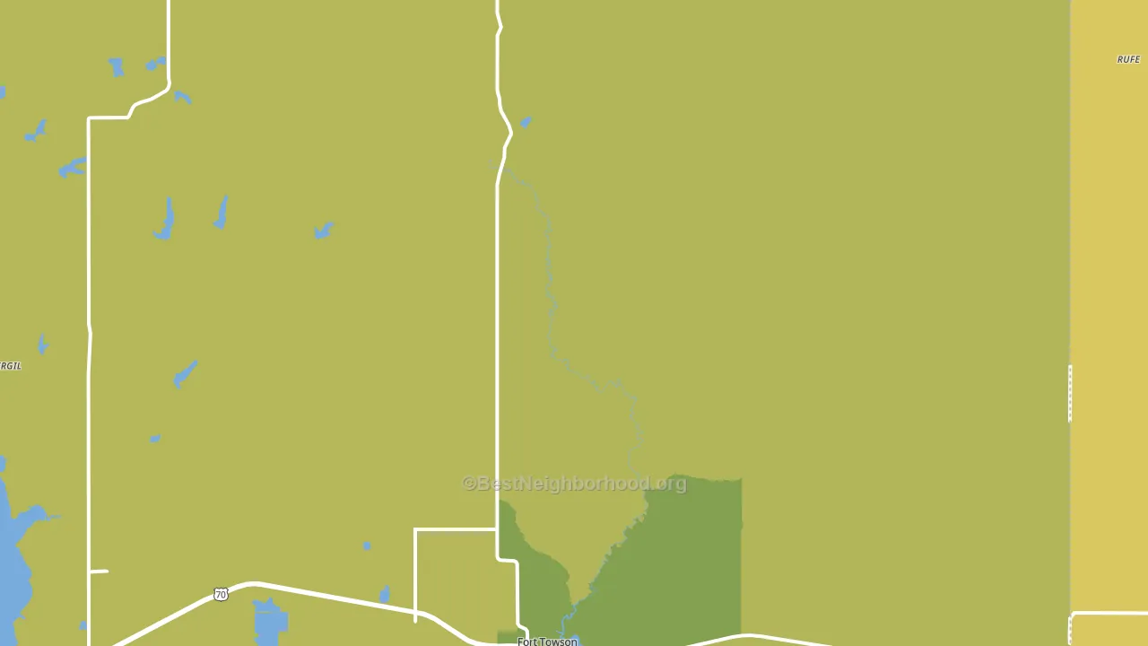 74735, OK block-group voter-turnout map