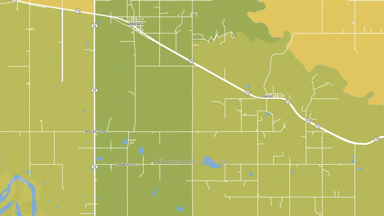 74736, OK block-group voter-turnout map
