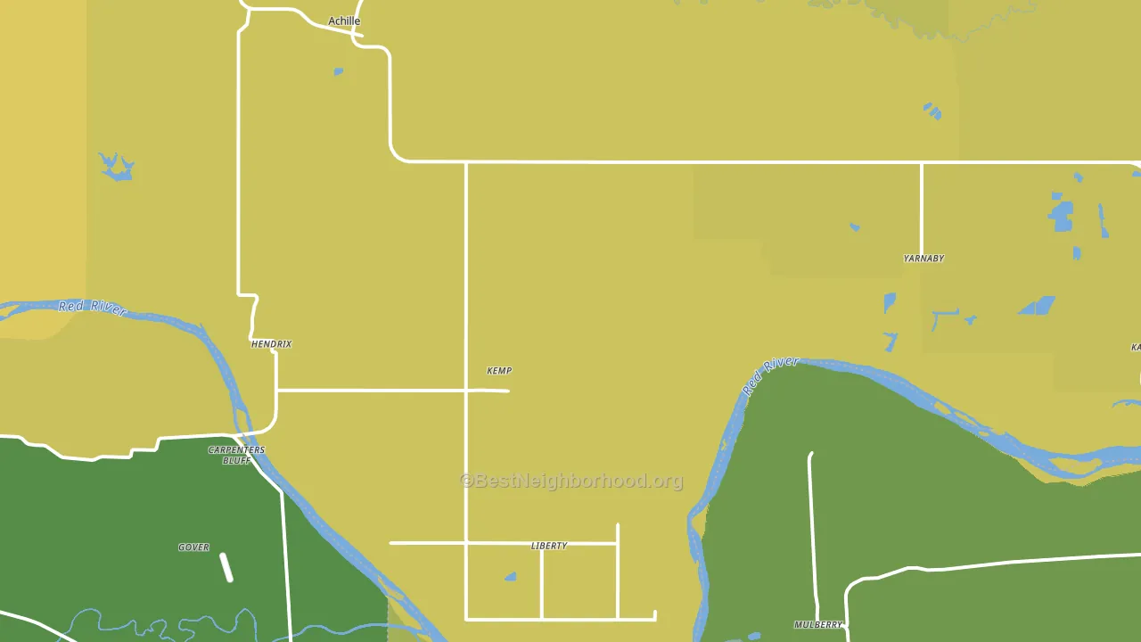 74741, OK block-group voter-turnout map
