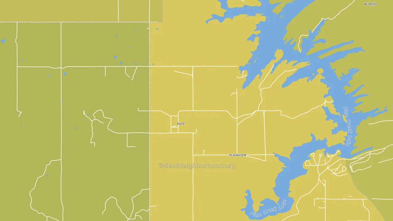 74755, OK block-group voter-turnout map