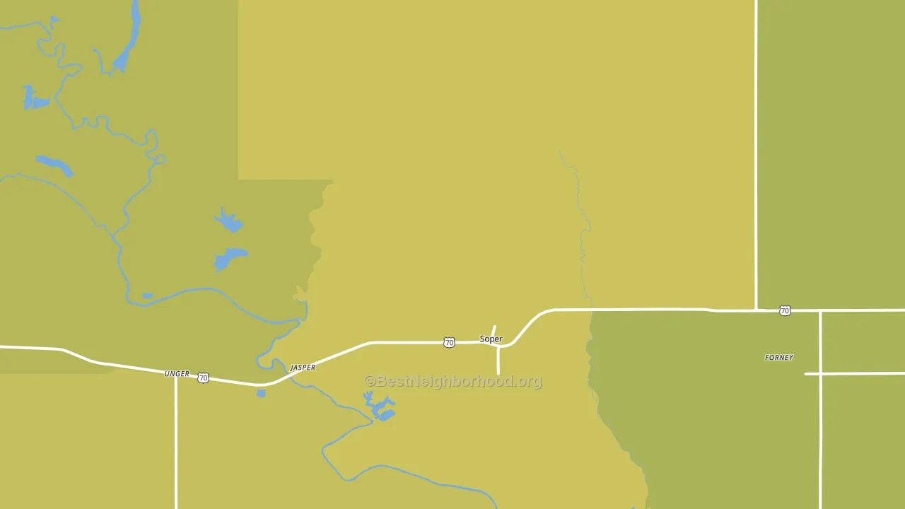 74759, OK block-group voter-turnout map