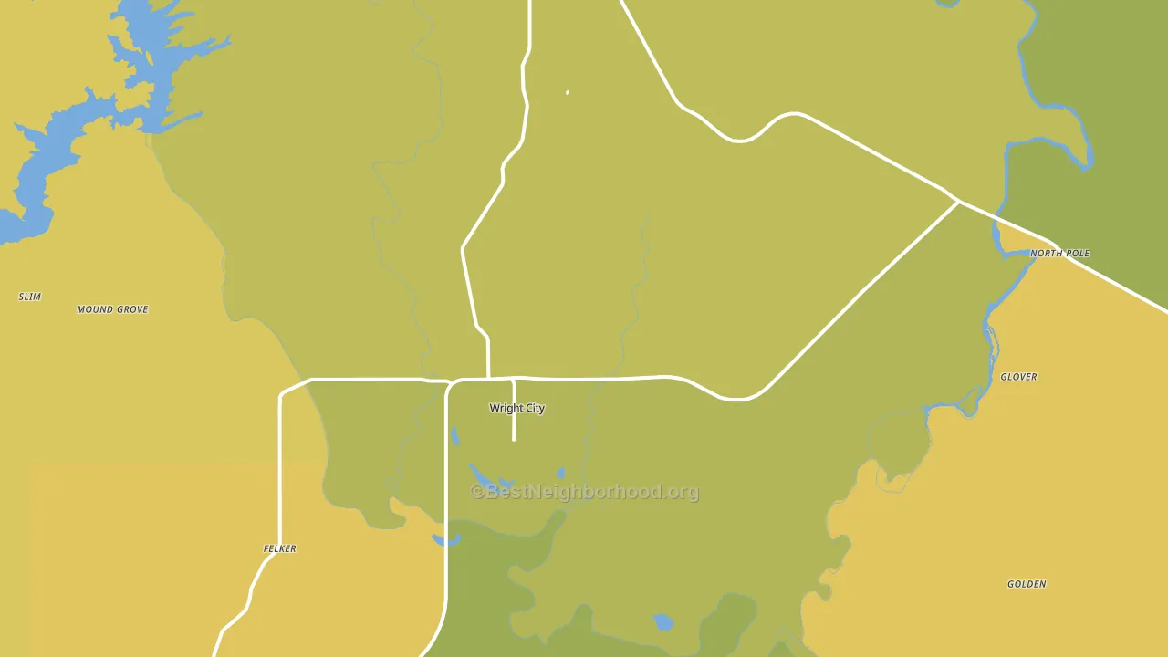 74766, OK block-group voter-turnout map