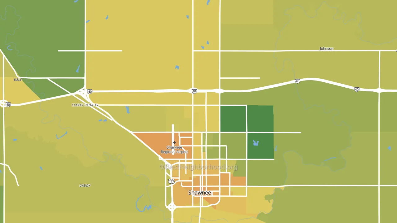 74804, OK block-group voter-turnout map