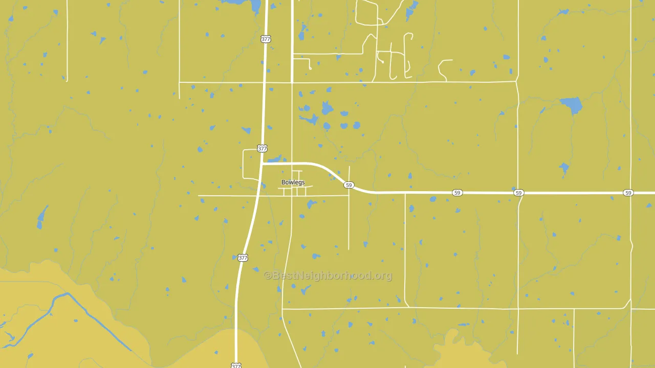 74830, OK block-group voter-turnout map