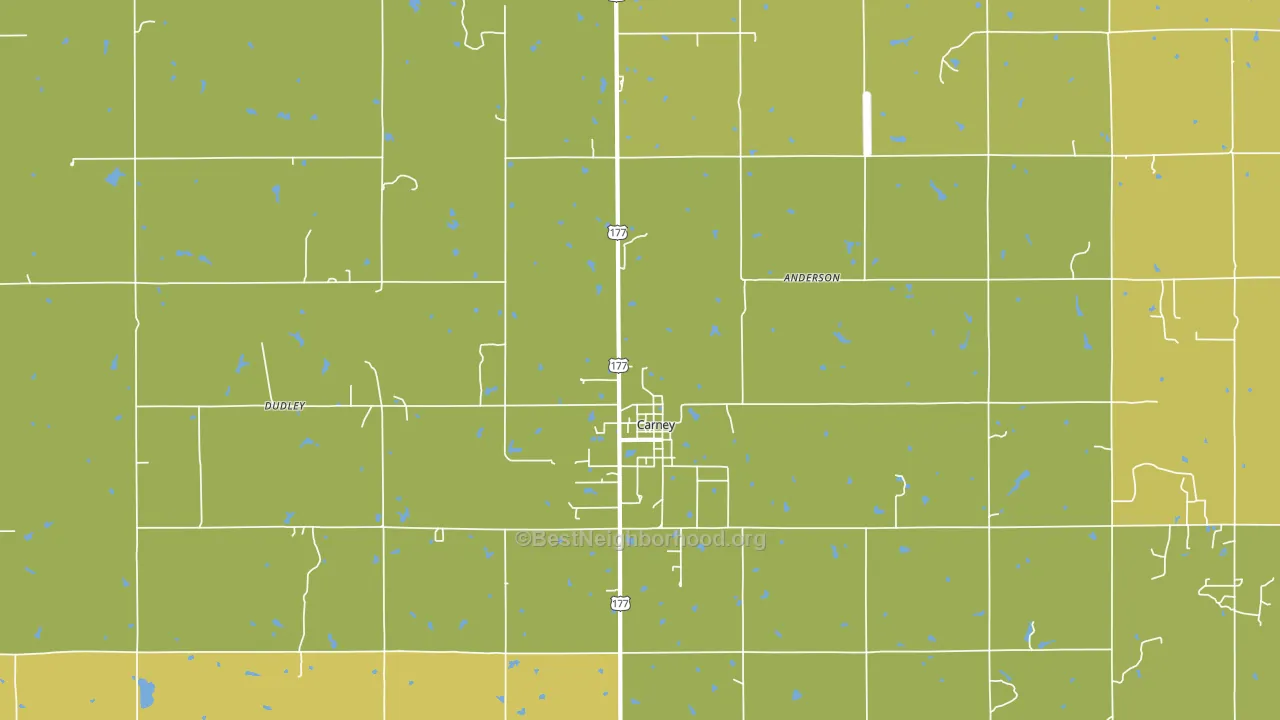 74832, OK block-group voter-turnout map
