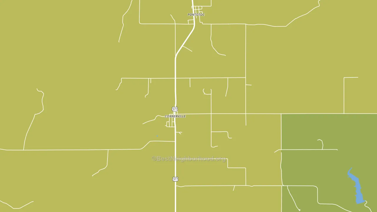74836, OK block-group voter-turnout map