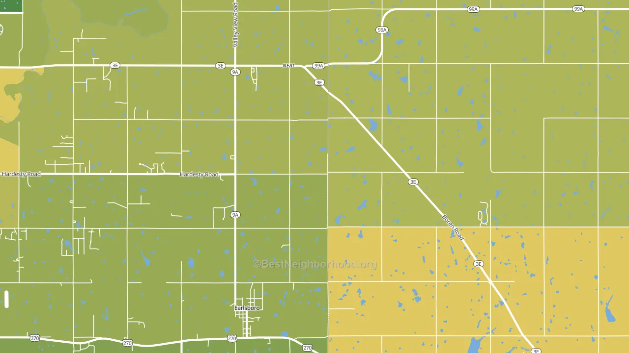 74840, OK block-group voter-turnout map