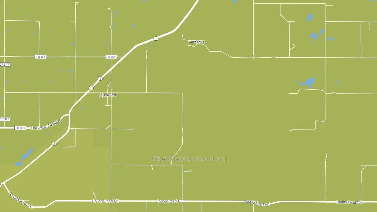 74843, OK block-group voter-turnout map