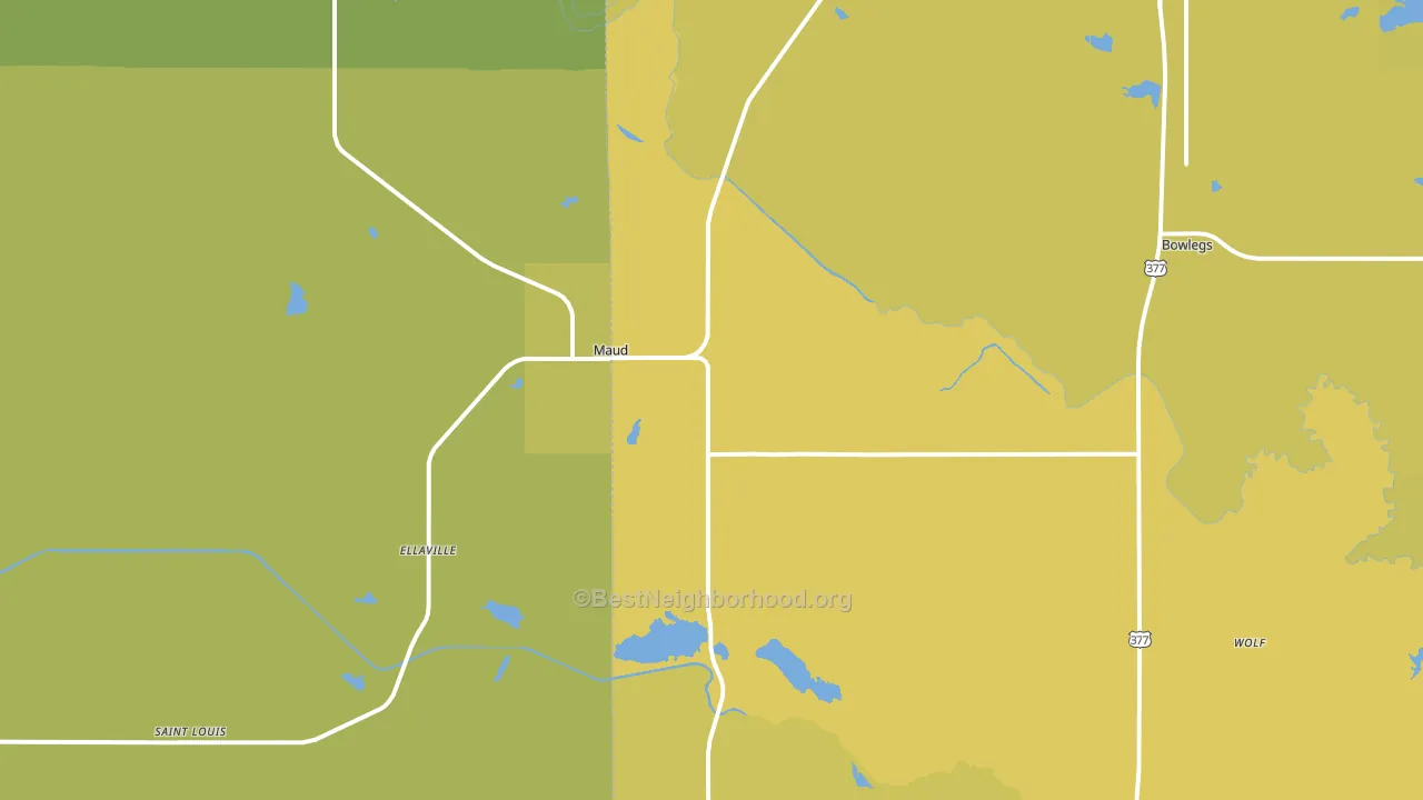 74854, OK block-group voter-turnout map