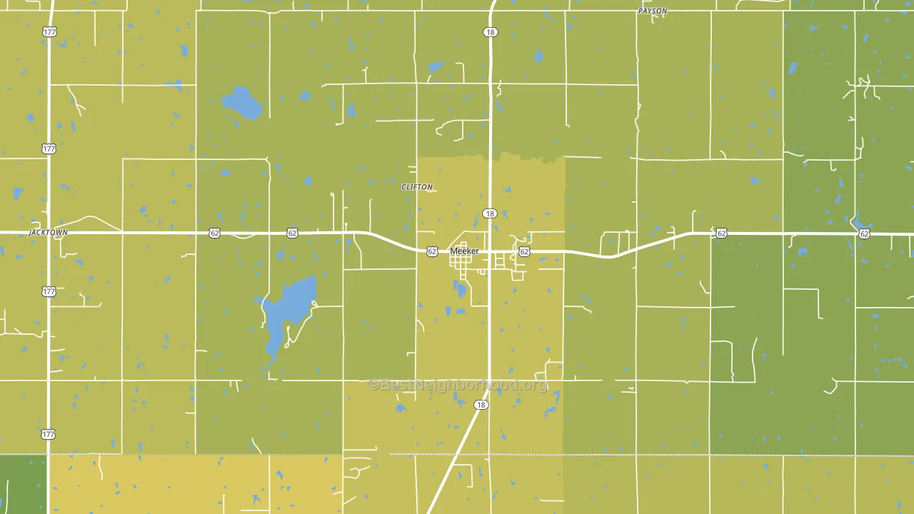 74855, OK block-group voter-turnout map