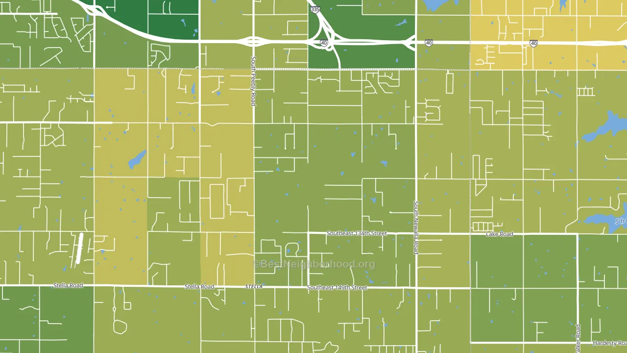 74857, OK block-group voter-turnout map