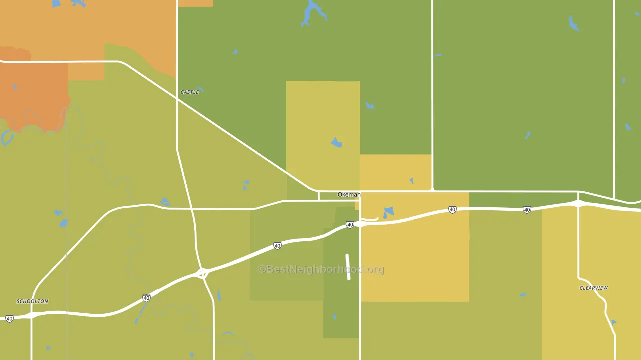 74859, OK block-group voter-turnout map