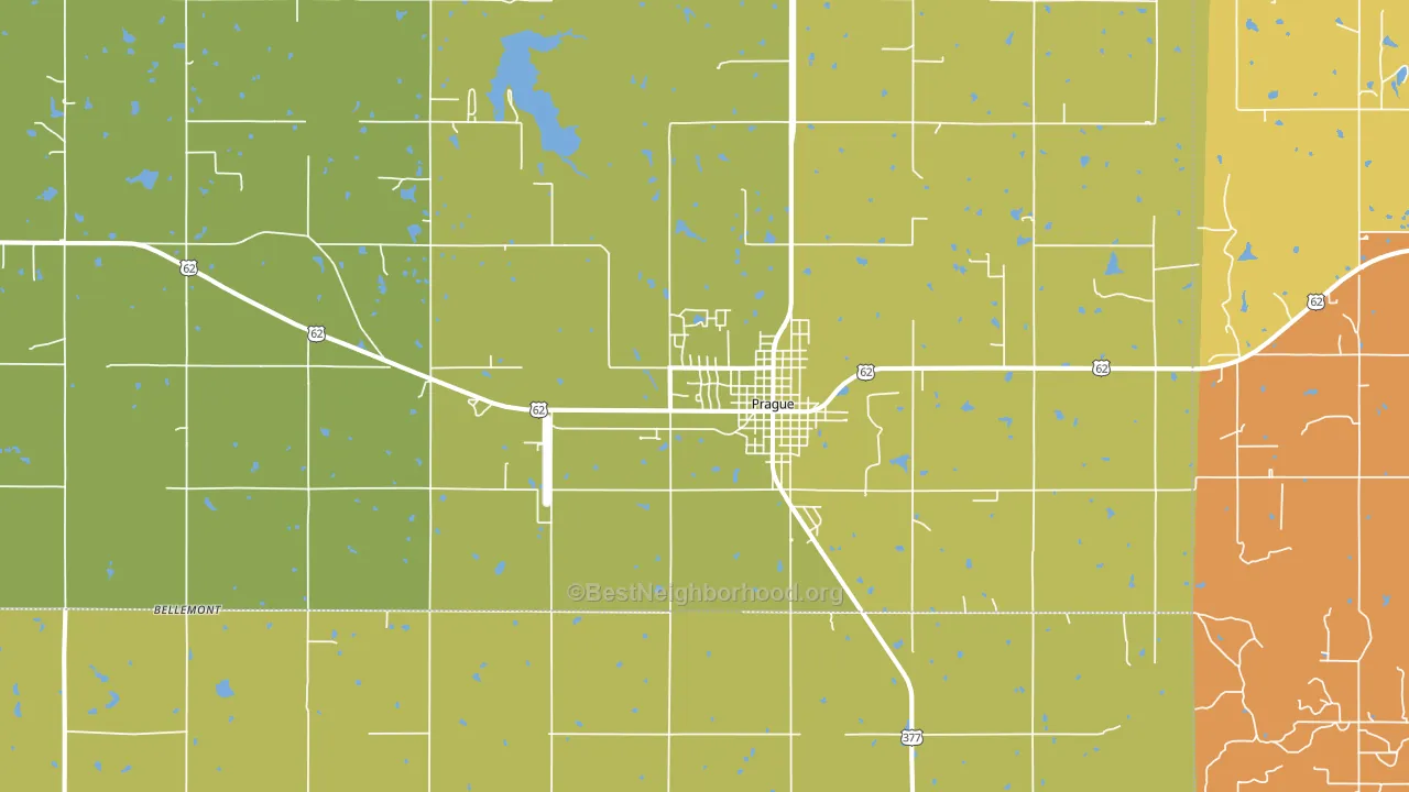 74864, OK block-group voter-turnout map