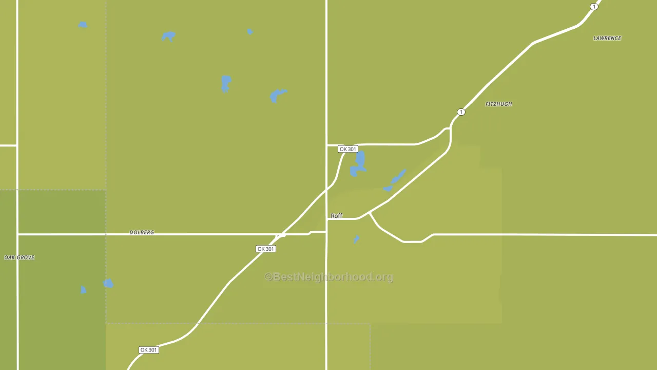 74865, OK block-group voter-turnout map